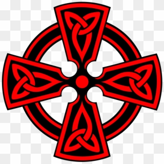 Celtic Cross Vodicka Decorative Triquetras Red - Celtic Cross Free Art, HD Png Download