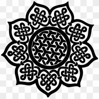 Clipart Celtic Knot Mandala - Celtic Flower Patterns, HD Png Download