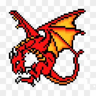 Red Dragon - Red Dragon Pixel Art, HD Png Download