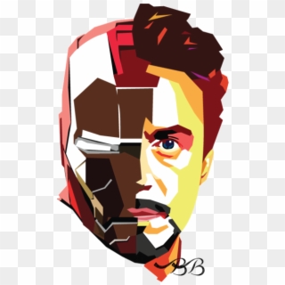 Herochan - Iron Man Tony Stark Art, HD Png Download