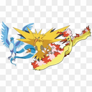 Se Anuncia Un Evento De Articuno, Zapdos Y Moltres - Pokemon Zapdos Moltres And Articuno, HD Png Download