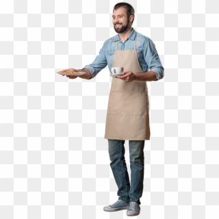 Cut Out Man Waiter With Food And Coffee, Professions - Waiter Png, Transparent Png