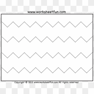 Tracing Zig Zag Lines Worksheets With 25 Images Of - Line Art, HD Png Download
