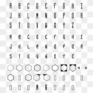 Font Characters - Hexfont, HD Png Download