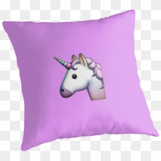 Unicorn Emoji Throw Pillows By Trendzz - Cushion, HD Png Download