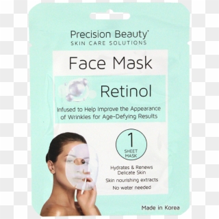 Precision Beauty 5 Pack Korean Facial Mask, Retinol - Precision Beauty Face Mask, HD Png Download
