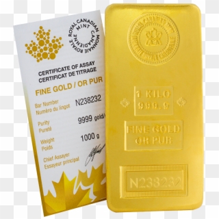 1 Kilo Gold Bar - Royal Canadian Mint, HD Png Download