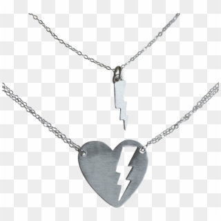 Fierce Heart Necklace With Lightning Bolt , Png Download - Heart Necklace With Lightning Bolt, Transparent Png