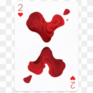2 Of Hearts By Maria Gronlund - Artists Playing Card Designs, HD Png Download