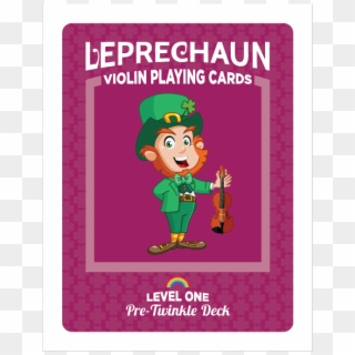 Leprechaun Violin Playing Cards - Irish, HD Png Download