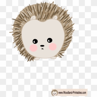 Free Printable Cute Hedgehog Wall Sticker - Cute Woodland Animals Png, Transparent Png