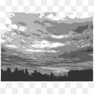 Clouds Sky Black And White Storm Cloudy Weather - Clouds Clipart, HD Png Download