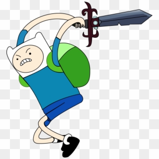 Finn Adventure Time Png - Adventure Time Finn With Sword, Transparent Png