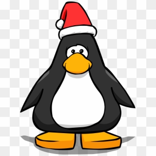 Santa Hat Player Card - Penguin From Club Penguin, HD Png Download