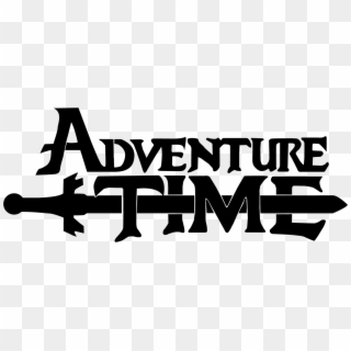 Logo Adventure Time Png - Adventure Time Logo Black And White, Transparent Png