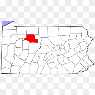 Map Of Pennsylvania Highlighting Elk County - Map Of Pennsylvania, HD Png Download