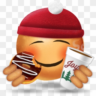 Dunkin' Donuts Holiday Emoji - Emoji Dunkin Donuts Round, HD Png Download