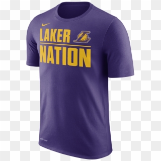 Nike Nba Los Angeles Lakers Dry Tee - Lakers Lebron T Shirt, HD Png Download