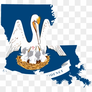 Flag Map Of Louisiana Accurate - Louisiana Symbol, HD Png Download