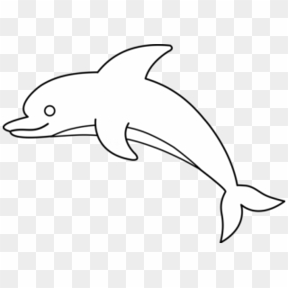 Dolphins Clipart Simple - Dolphin Clipart Black Background, HD Png Download