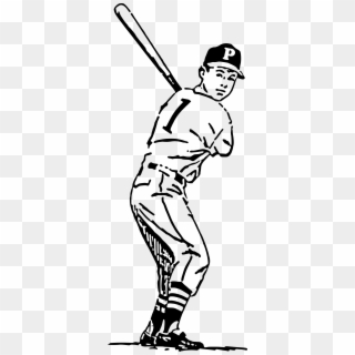 Baseball Player Batter Swinging Home Run Png - Baseball Batter Coloring Page, Transparent Png