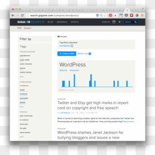 Gigaom's Blazing Fast Wordpress Search Is Enhanced - Gitlab Delete Project, HD Png Download