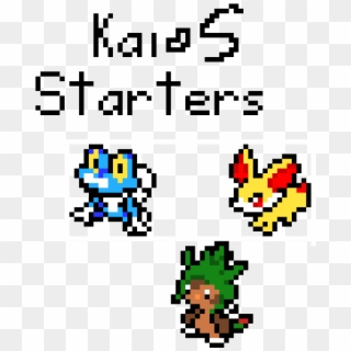 Kalos Starter Pokemon - Pixel Art Pokemon Starter, HD Png Download