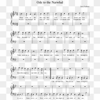 Ode To The Narwhal Sheet Music Composed By Jack Fallows, HD Png Download