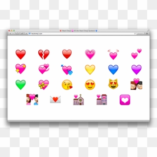 Heart Emojis ❤ 💔 ♥ 💗 💓 💕 💖 💞 💘 💛 💙 💜 - Icons Iphone, HD Png Download