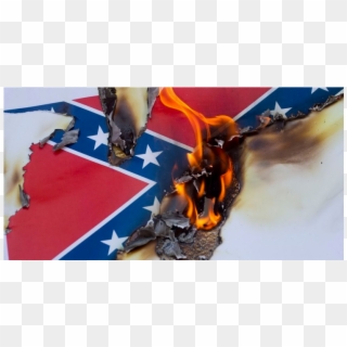 Burning Confederate Flag - Confederate Flag Burning Transparent, HD Png Download