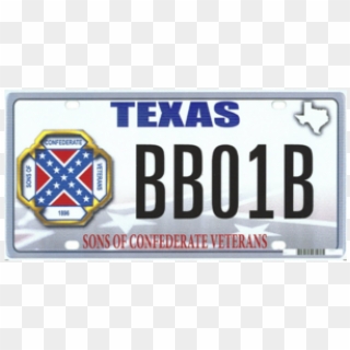 Confederate Flag Still Contentious, As States Weigh - Texas Confederate Flag License Plate, HD Png Download