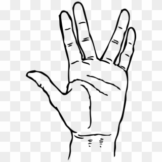 Clipart - Live Long And Prosper Hand Drawing, HD Png Download