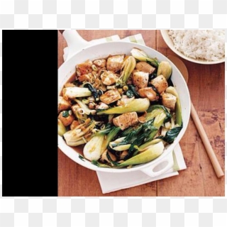 Chicken And Bok Choy Stir Fry - Bok Choy Stir Fry, HD Png Download