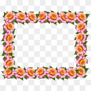 Frame, Border, Pink Floral, Decoration - ขอบ กระดาษ ลาย ดอกไม้, HD Png Download