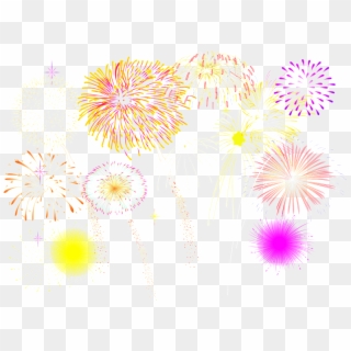 Various Colors Of Fireworks New Year Png, Transparent Png