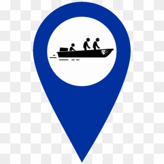 Sdia Blue Boat Rescue Map Marker, HD Png Download