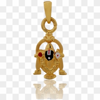 Divine Lord Balaji Enamel Gold Pendant - Pendant, HD Png Download