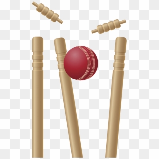 Cricket Stumps Png Pic - Cricket Bat Ball And Wicket, Transparent Png