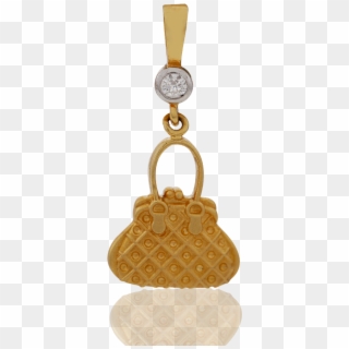 Shopaholic Gold Clutch Pendant - Handbag, HD Png Download