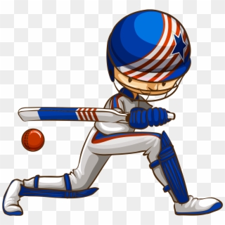 Download - Cartoon Cricket Ball And Bat, HD Png Download