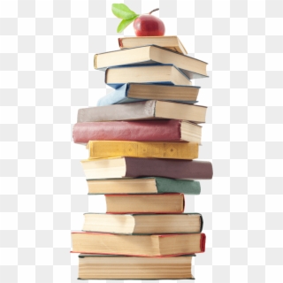 Book Stack - Apples And Books Transparent, HD Png Download