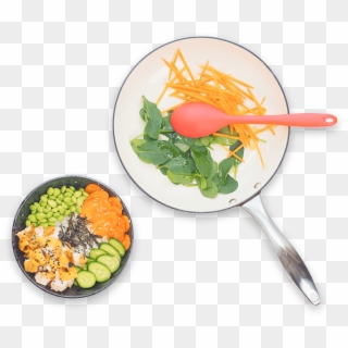 Food In A Pan And Chicken Poke Bowl - Salad, HD Png Download