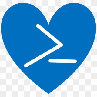 Powershell Logo In A Heart - Windows Powershell, HD Png Download