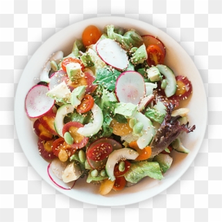 Healthy Salad - Top View Food Plate Png, Transparent Png