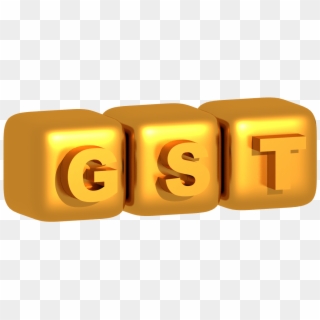 Gst 3d Text Gold Golden Goods Service Tax Designer - Gst 3d, HD Png Download