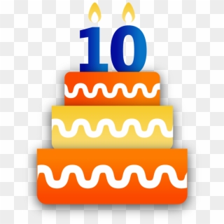 Bbm Anniversary Sticker Birthday Cake - 10 Birthday Cake Png, Transparent Png