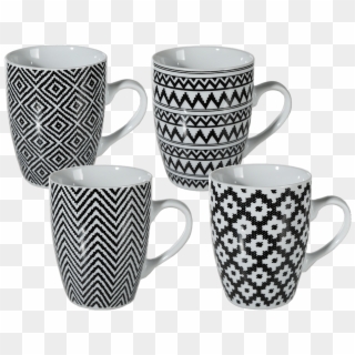 Black/white Porcelain Mug - Kubek Biało Czarny, HD Png Download