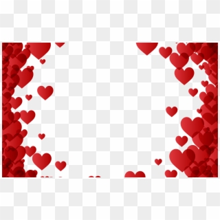 Valentine's Day Heart Border Frame Transparent Image - Valentines Day Border Png, Png Download