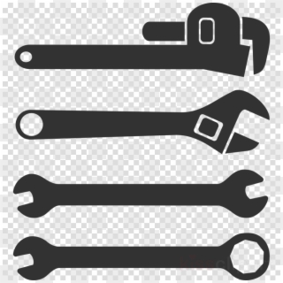 Black And White Wrench Clipart Spanners Clip Art - Transparent Outline Of Massachusetts, HD Png Download