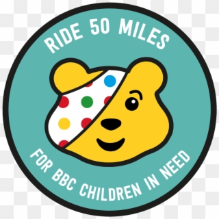 Ride 50 Miles For Bbc Children In Need Logo - Pudsey Bear Children In Need, HD Png Download